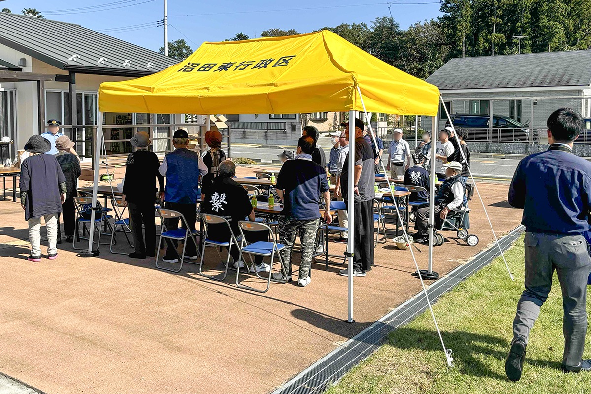 宮城県自治会のミスタークイックテント事例