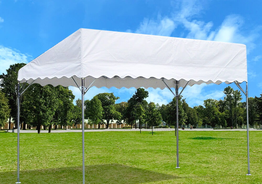 公式 GK 片屋根型テント 1間×1.5間 白天幕 柱高1.85m イベントテント