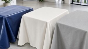 テーブルカバーの素材とタイプ比較｜ターポリン・トロマット・撥水布の違い