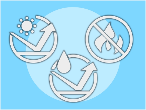 天幕はUVカット・耐水加工のイメージ